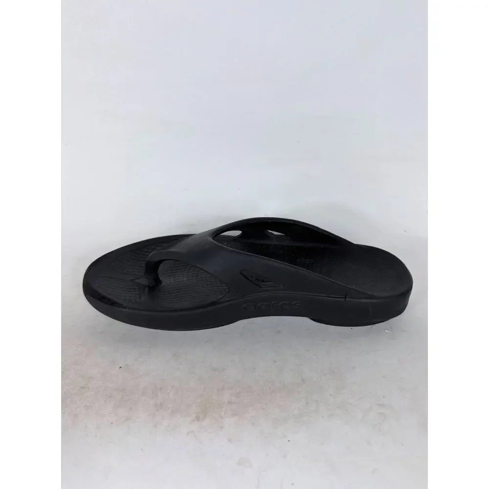 OOFOS OOriginal Recovery Thong Sandals Men's 9 Black Rubber Flip-Flops Casual